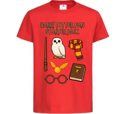 Детская футболка Harry Potter fan starter pack Красный фото