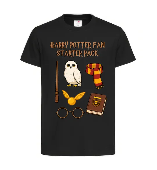 Детская футболка Harry Potter fan starter pack Черный фото