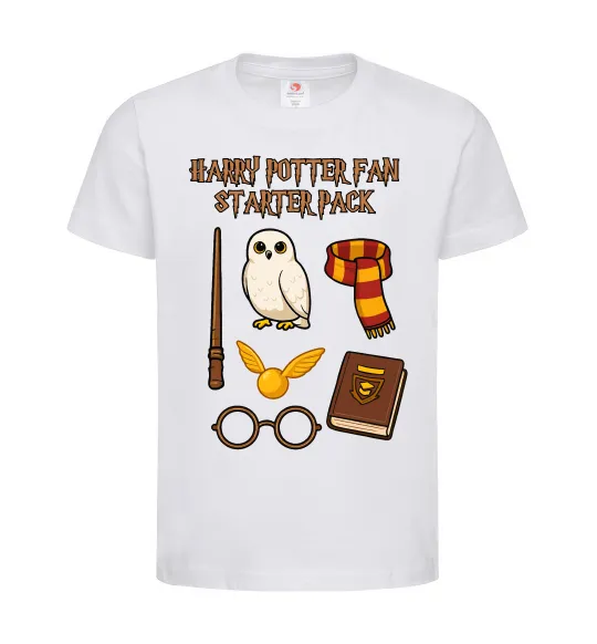 Детская футболка Harry Potter fan starter pack Белый фото