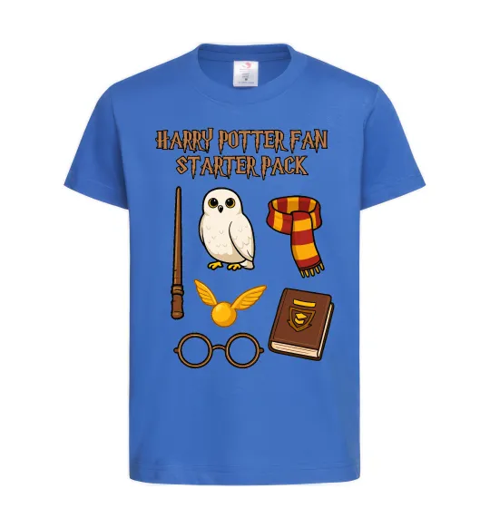 Детская футболка Harry Potter fan starter pack Ярко-синий фото