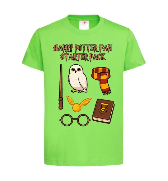 Детская футболка Harry Potter fan starter pack Лаймовый фото