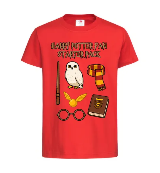 Детская футболка Harry Potter fan starter pack Красный фото