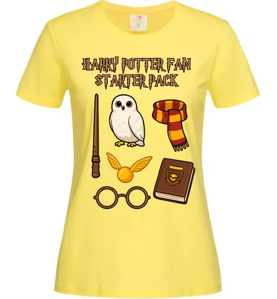 Жіноча футболка Harry Potter fan starter pack Лимонний фото