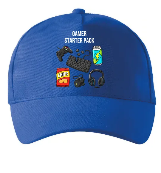Кепка Gamer starter pack Ярко-синий фото