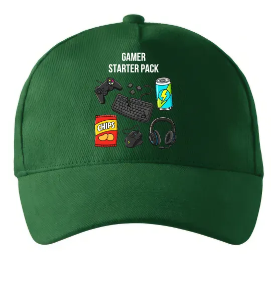 Кепка Gamer starter pack Темно-зеленый фото