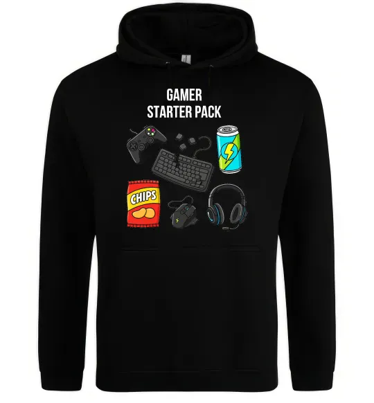 Жіноча толстовка (худі) Gamer starter pack Чорний фото