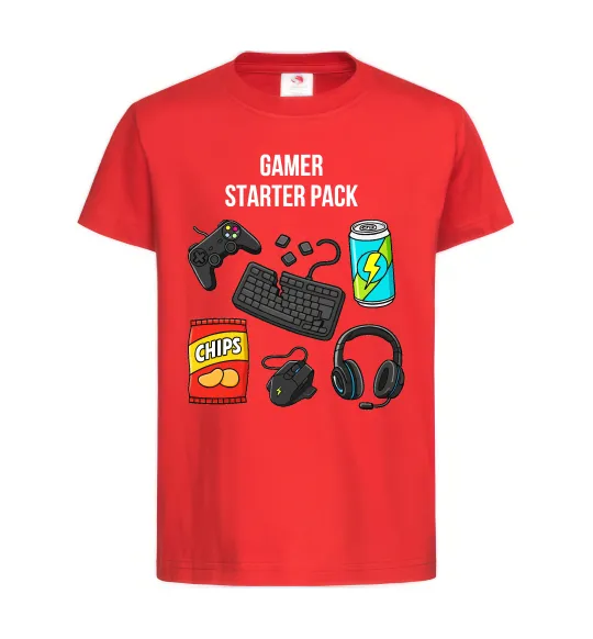 Дитяча футболка Gamer starter pack Червоний фото