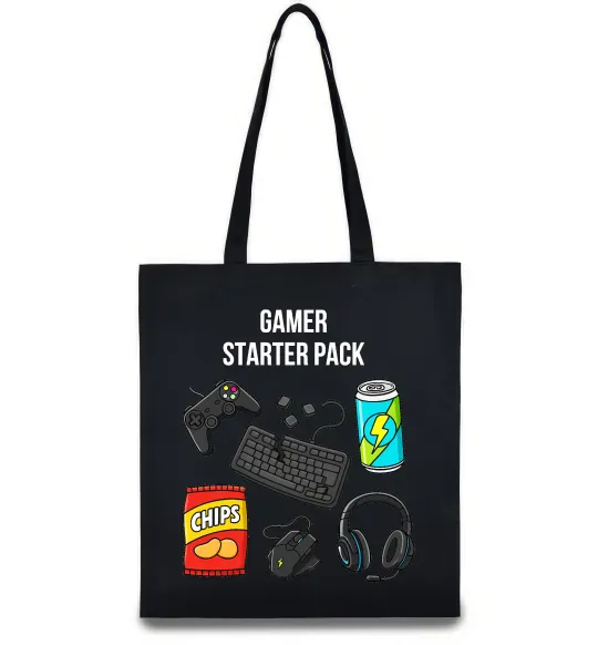 Эко-сумка Gamer starter pack Черный фото