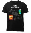 Чоловіча преміум футболка Gamer starter pack Чорний фото