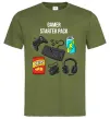 Мужская футболка Gamer starter pack Оливковый фото