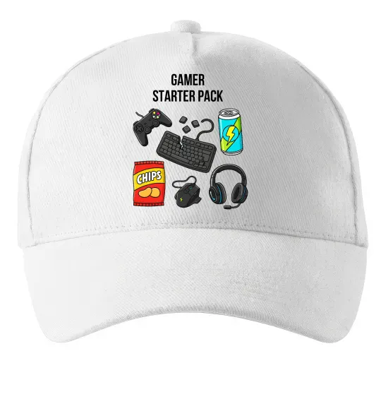 Кепка Gamer starter pack Белый фото