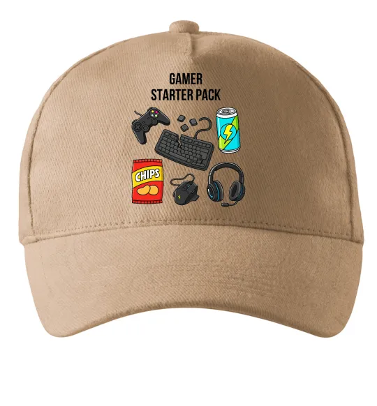 Кепка Gamer starter pack Песочный фото