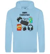 Мужская толстовка (худи) Gamer starter pack Голубой фото