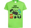 Дитяча футболка Gamer starter pack Лаймовий фото