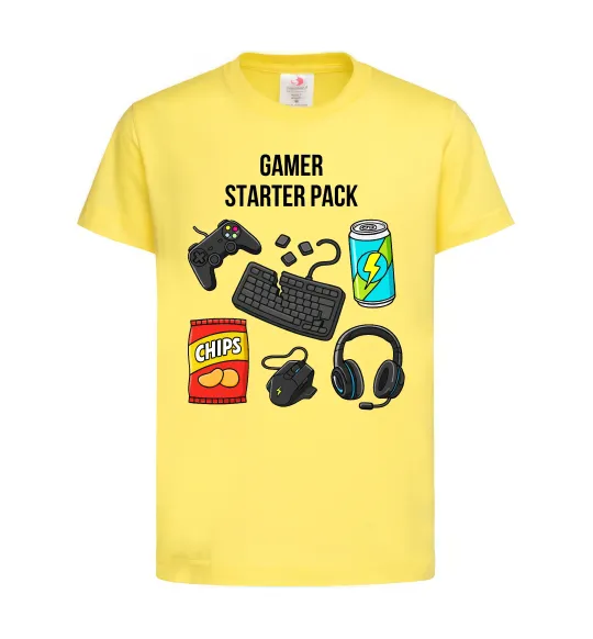 Дитяча футболка Gamer starter pack Лимонний фото