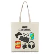 Эко-сумка Gamer starter pack Бежевый фото