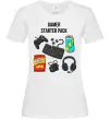 Женская футболка Gamer starter pack Белый фото