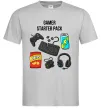 Мужская футболка Gamer starter pack Серый фото