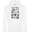 Чоловіча толстовка (худі) Cats memes Білий фото