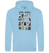Жіноча толстовка (худі) Cats memes Блакитний фото