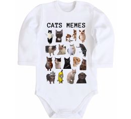 Дитячий бодік Cats memes