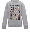 Дитячий світшот Cats memes Сірий меланж фото