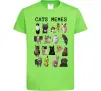 Детская футболка Cats memes Лаймовый фото