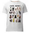 Мужская премиум футболка Cats memes Белый Мужская премиум футболка Cats memes Белый фото