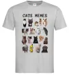Чоловіча футболка Cats memes Сірий фото