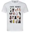 Чоловіча футболка Cats memes Білий фото