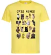Чоловіча футболка Cats memes Лимонний фото