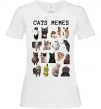 Женская футболка Cats memes Белый фото