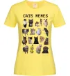 Женская футболка Cats memes Лимонный фото