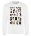 Світшот Cats memes Білий фото