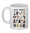 Чашка керамічна Cats memes Білий фото