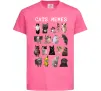 Детская футболка Cats memes Ярко-розовый фото