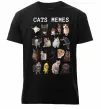 Мужская премиум футболка Cats memes Черный Мужская премиум футболка Cats memes Черный фото