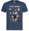 Чоловіча футболка Cats memes Темно-синій фото