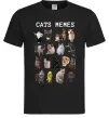 Чоловіча футболка Cats memes Чорний фото