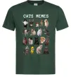 Чоловіча футболка Cats memes Темно-зелений фото