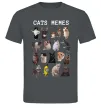 Чоловіча футболка Cats memes Графіт фото