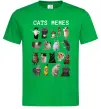 Чоловіча футболка Cats memes Зелений фото