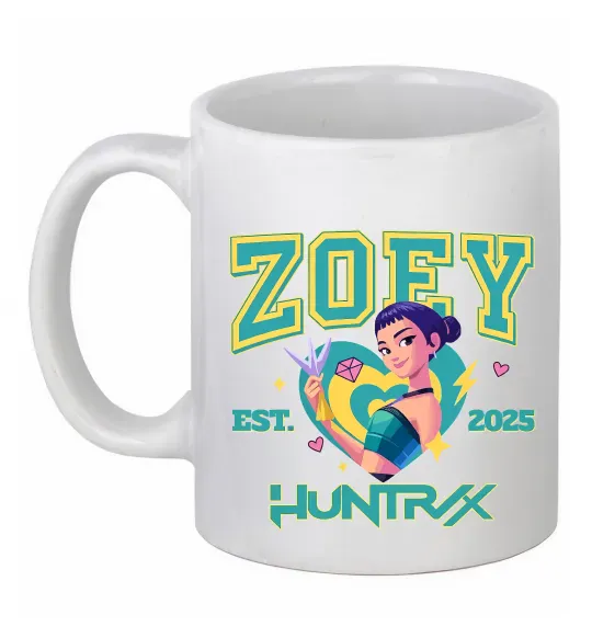 Чашка керамическая Zoey Huntrix KPOP Demon Hunters Белый фото