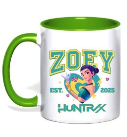 Чашка з кольоровою ручкою Zoey Huntrix KPOP Demon Hunters