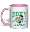 Чашка с цветной ручкой Zoey Huntrix KPOP Demon Hunters Нежно розовый фото