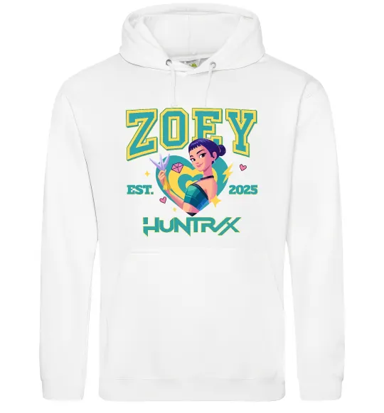 Женская толстовка (худи) Zoey Huntrix KPOP Demon Hunters Белый фото