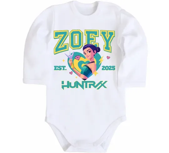 Детский боди Zoey Huntrix KPOP Demon Hunters Белый фото