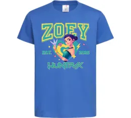 Детская футболка Zoey Huntrix KPOP Demon Hunters Ярко-синий фото
