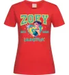Женская футболка Zoey Huntrix KPOP Demon Hunters Красный фото