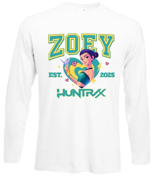 Лонгслив Zoey Huntrix KPOP Demon Hunters Белый фото